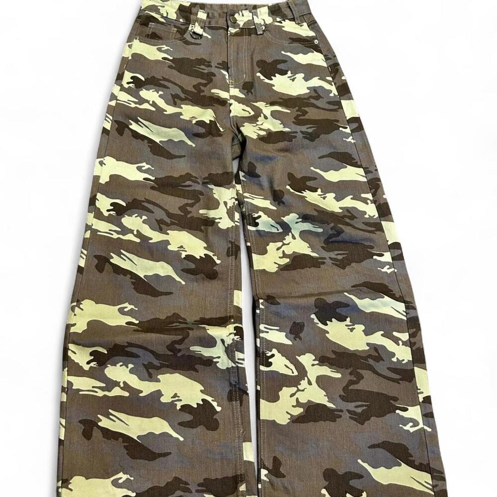 vintage mens light camouflage baggy pants🖨️